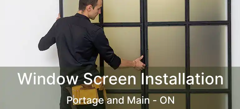  Window Screen Installation Portage and Main - ON