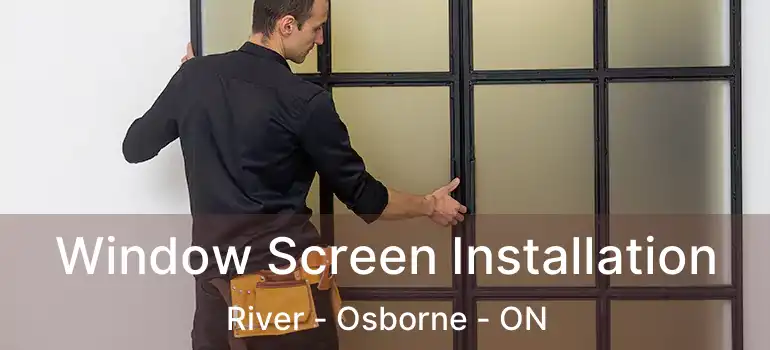  Window Screen Installation River - Osborne - ON