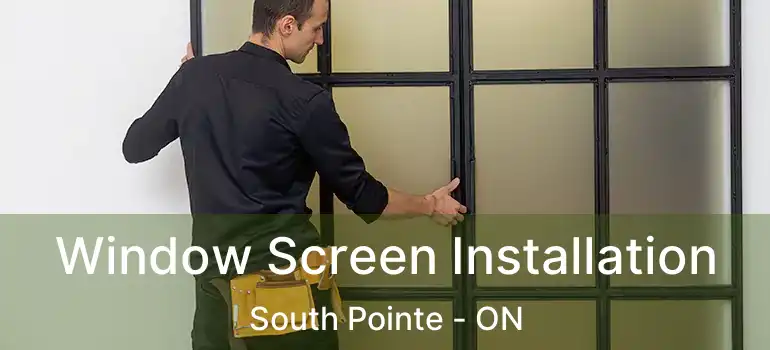  Window Screen Installation South Pointe - ON