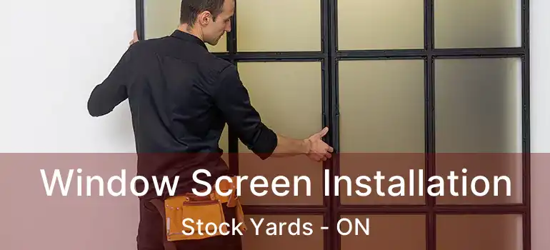  Window Screen Installation Stock Yards - ON