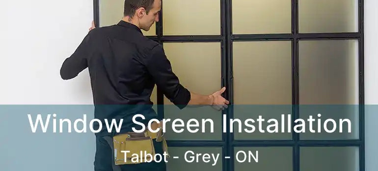  Window Screen Installation Talbot - Grey - ON