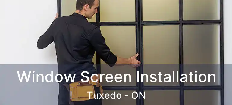  Window Screen Installation Tuxedo - ON
