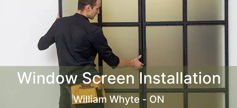  Window Screen Installation William Whyte - ON