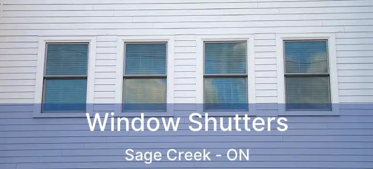  Window Shutters Sage Creek - ON