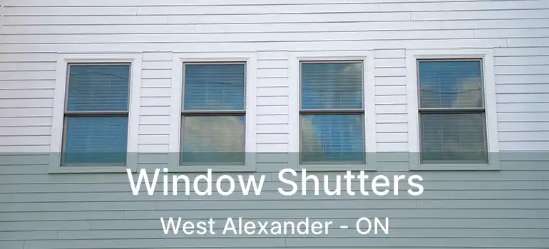  Window Shutters West Alexander - ON