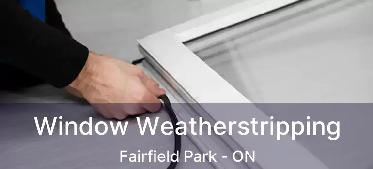  Window Weatherstripping Fairfield Park - ON