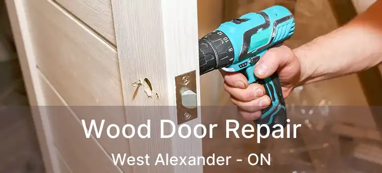  Wood Door Repair West Alexander - ON
